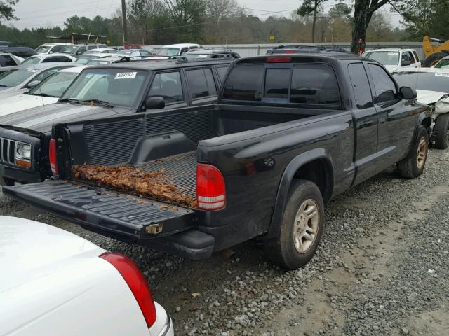 1D7HL12X23S247271 - 2003 DODGE DAKOTA SXT BLACK photo 4