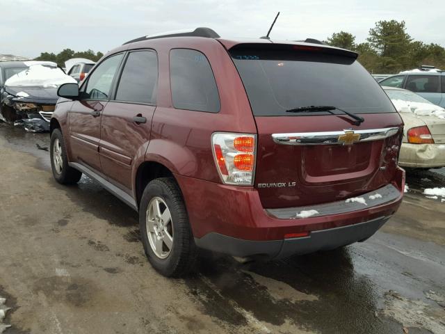 2CNDL13F686064105 - 2008 CHEVROLET EQUINOX LS RED photo 3