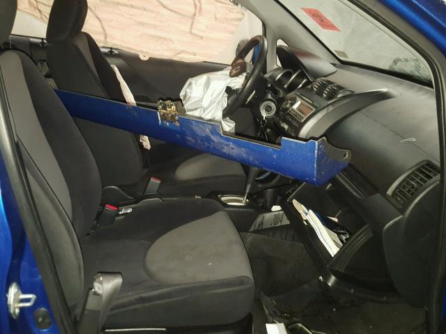 JHMGD38687S009328 - 2007 HONDA FIT S BLUE photo 5