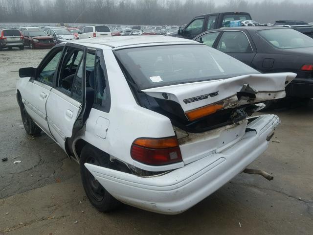 1FASP14J4SW327147 - 1995 FORD ESCORT LX WHITE photo 3