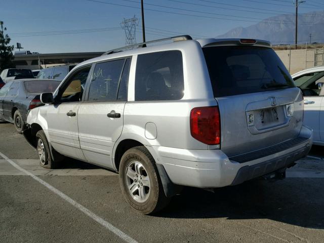 2HKYF18645H509924 - 2005 HONDA PILOT EXL SILVER photo 3