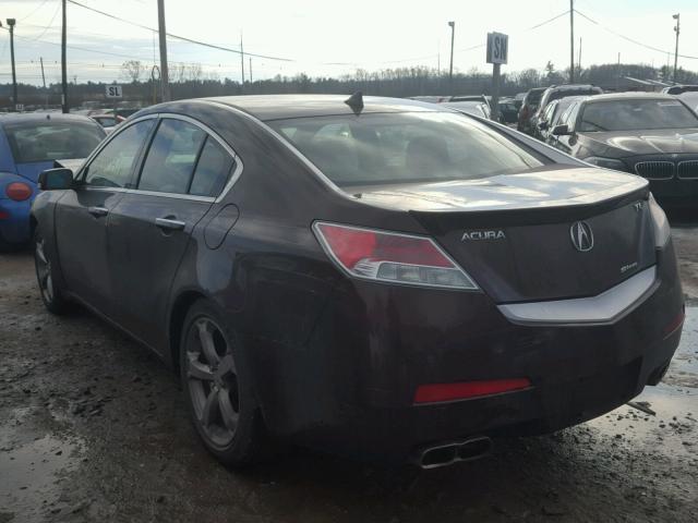 19UUA965X9A004443 - 2009 ACURA TL BURGUNDY photo 3