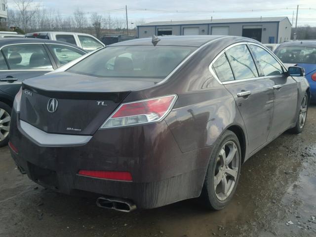 19UUA965X9A004443 - 2009 ACURA TL BURGUNDY photo 4