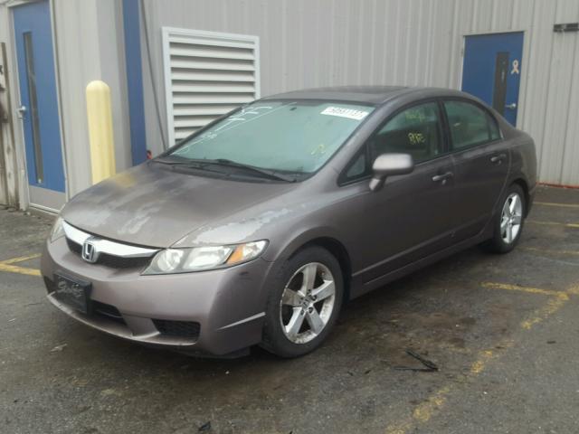 2HGFA16859H524443 - 2009 HONDA CIVIC EX GRAY photo 2