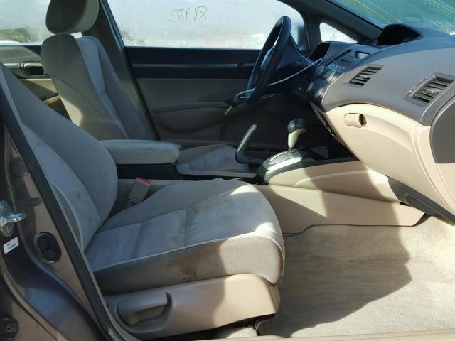 2HGFA16859H524443 - 2009 HONDA CIVIC EX 灰色 照片 5
