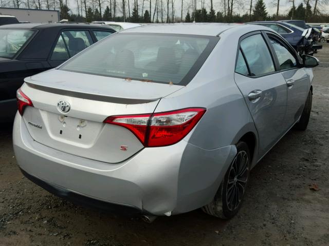 5YFBURHE3EP073121 - 2014 TOYOTA COROLLA L SILVER photo 4