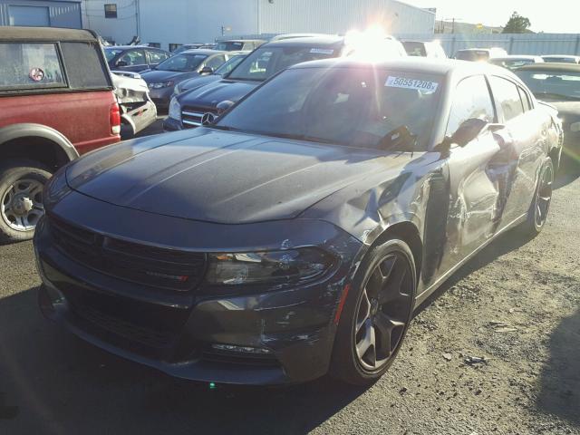 2C3CDXHG9FH832098 - 2015 DODGE CHARGER SX CHARCOAL photo 2