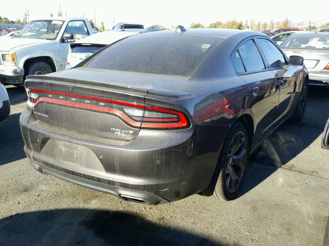 2C3CDXHG9FH832098 - 2015 DODGE CHARGER SX CHARCOAL photo 4