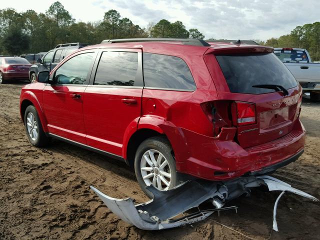 3C4PDCBG2HT589596 - 2017 DODGE JOURNEY SX RED photo 3