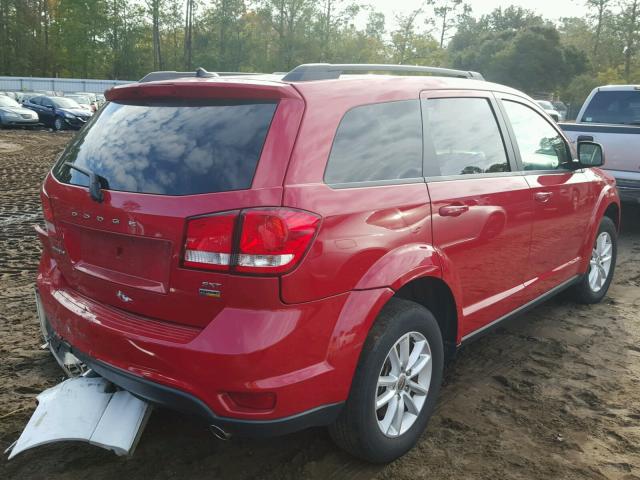 3C4PDCBG2HT589596 - 2017 DODGE JOURNEY SX RED photo 4