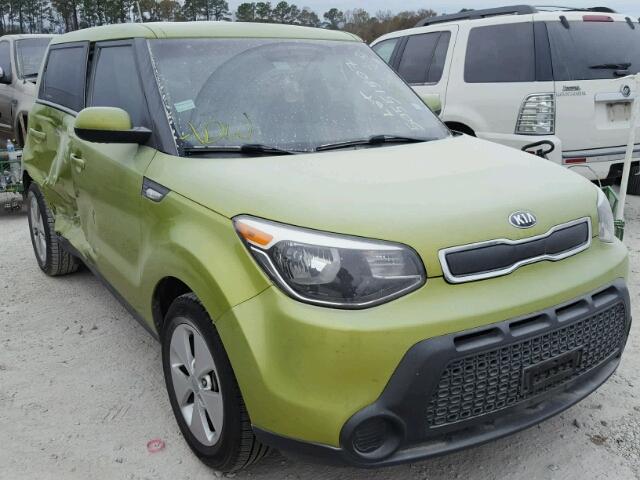 KNDJN2A22E7710985 - 2014 KIA SOUL GREEN photo 1