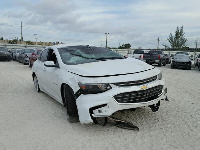 1G1ZE5STXHF129801 - 2017 CHEVROLET MALIBU LT WHITE photo 1