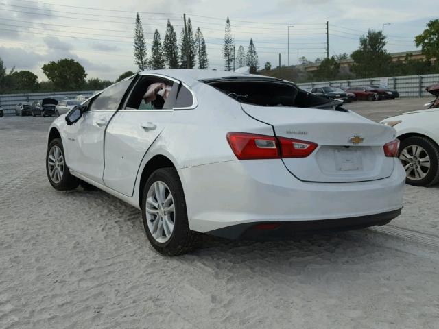 1G1ZE5STXHF129801 - 2017 CHEVROLET MALIBU LT WHITE photo 3