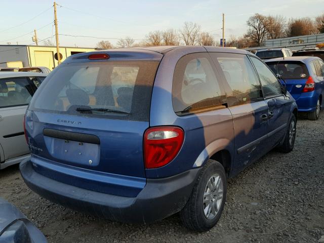 1D4GP25B37B174145 - 2007 DODGE CARAVAN SE BLUE photo 4