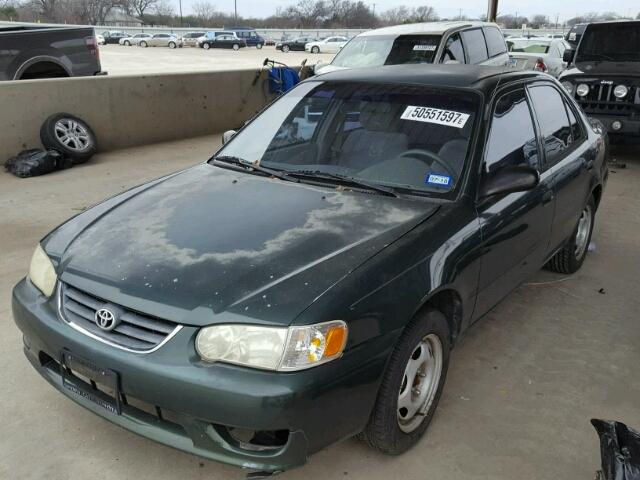 1NXBR12E32Z564617 - 2002 TOYOTA COROLLA CE GREEN photo 2