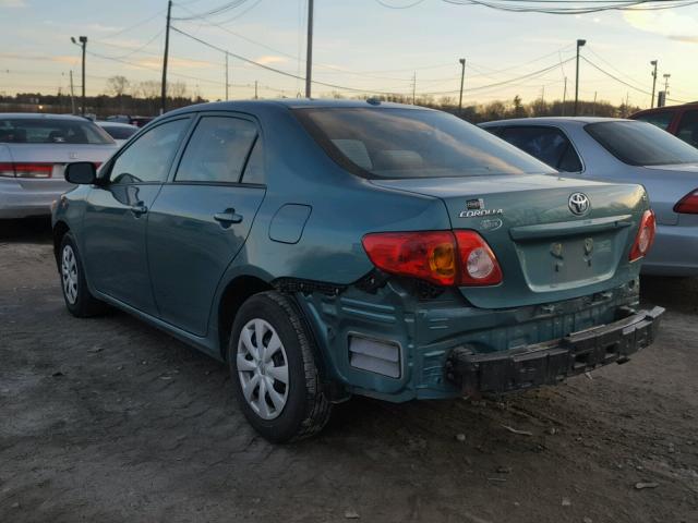 2T1BU4EE7AC263277 - 2010 TOYOTA COROLLA BA TEAL photo 3