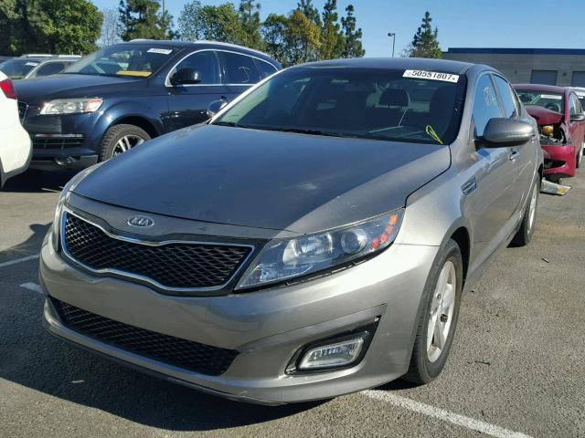 5XXGM4A77EG338152 - 2014 KIA OPTIMA GRAY photo 2