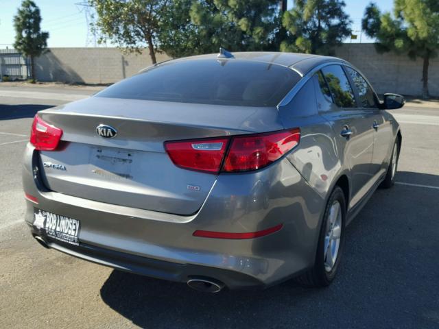 5XXGM4A77EG338152 - 2014 KIA OPTIMA GRAY photo 4