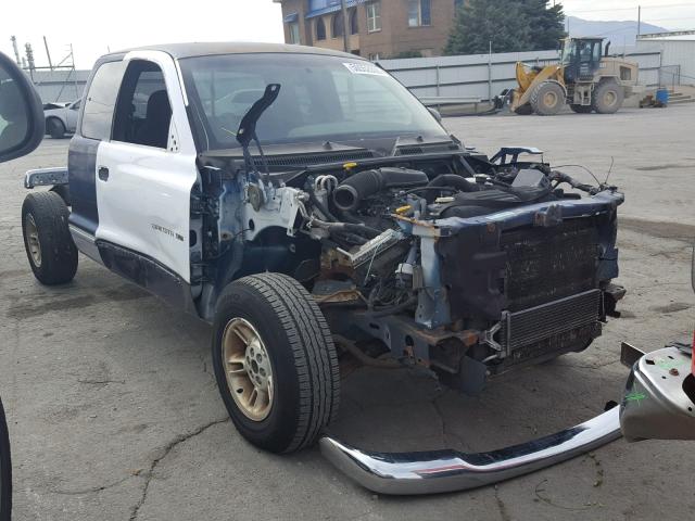 1B7GL22X0YS763390 - 2000 DODGE DAKOTA BLUE photo 1