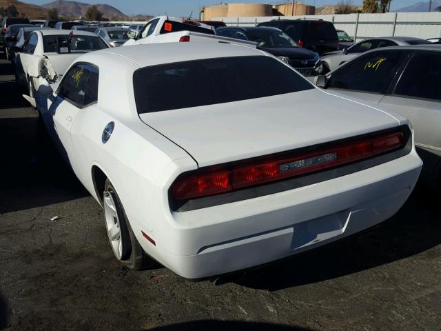 2C3CDYAG1EH298741 - 2014 DODGE CHALLENGER WHITE photo 3