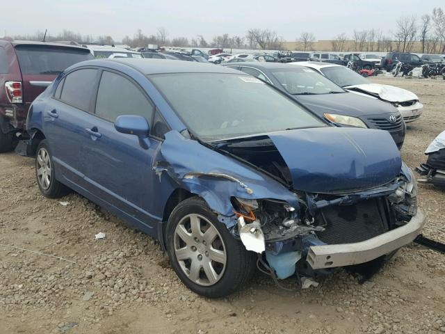 1HGFA16576L069695 - 2006 HONDA CIVIC LX BLUE photo 1