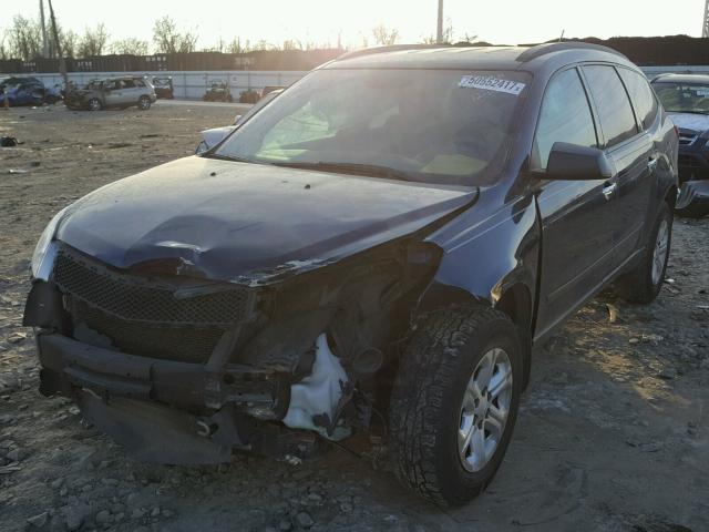 1GNKRFEDXCJ328125 - 2012 CHEVROLET TRAVERSE L BLUE photo 2