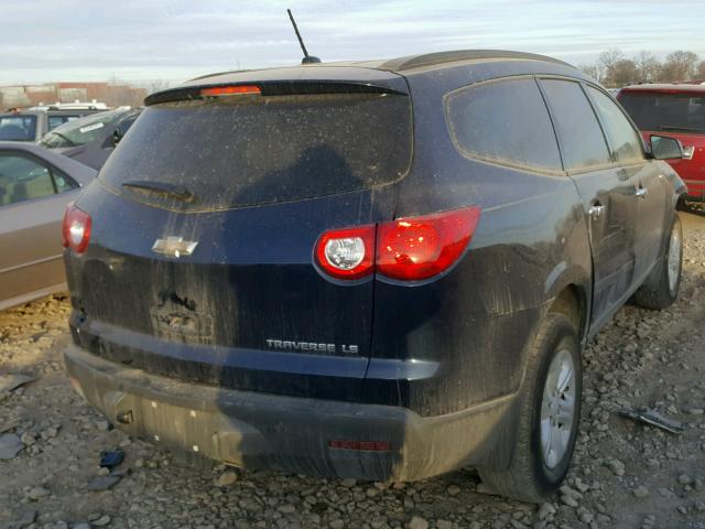 1GNKRFEDXCJ328125 - 2012 CHEVROLET TRAVERSE L BLUE photo 4