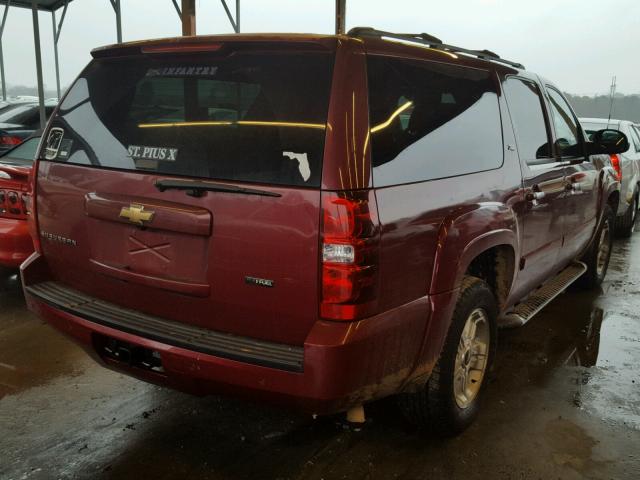 3GNFK16377G291539 - 2007 CHEVROLET SUBURBAN K MAROON photo 4