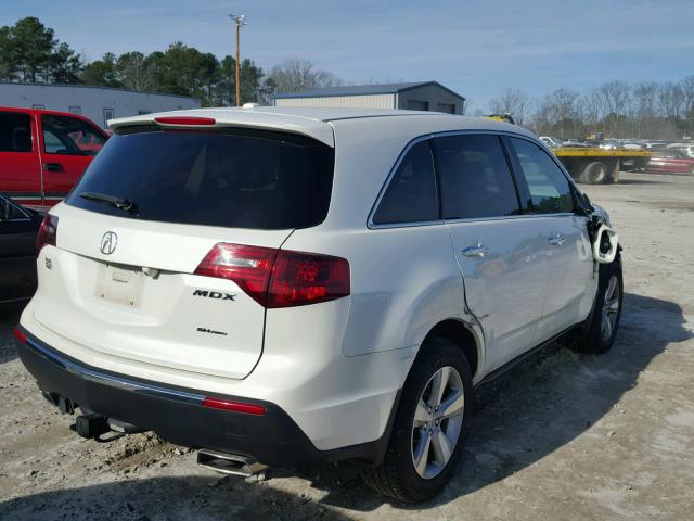 2HNYD2H36DH519986 - 2013 ACURA MDX TECHNO WHITE photo 4