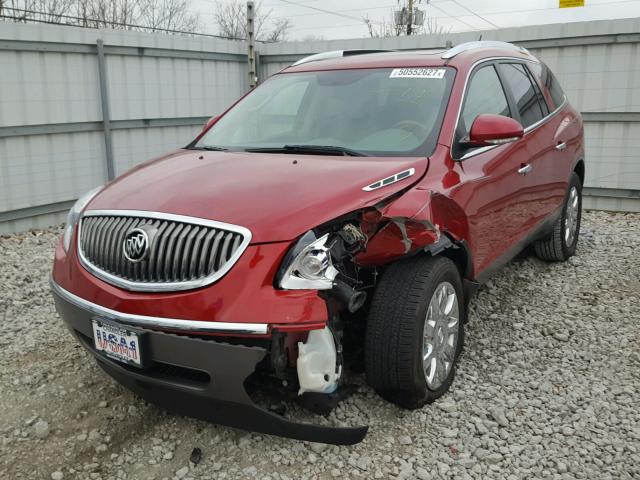 5GAKRCED9CJ128037 - 2012 BUICK ENCLAVE RED photo 2