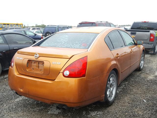 1N4BA41E64C802926 - 2004 NISSAN MAXIMA SE ORANGE photo 4