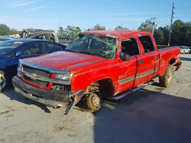 1GCHK23184F131855 - 2004 CHEVROLET SILVERADO RED photo 2