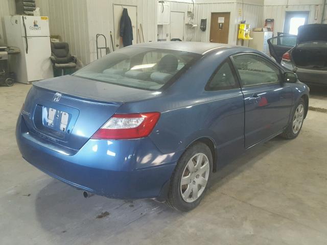 2HGFG11616H507512 - 2006 HONDA CIVIC LX BLUE photo 4