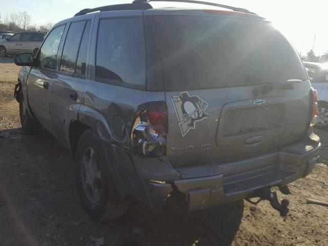 1GNDS13S072112561 - 2007 CHEVROLET TRAILBLAZE GRAY photo 3