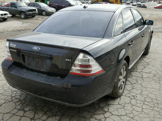 1FAHP24WX8G173316 - 2008 FORD TAURUS SEL BLACK photo 4