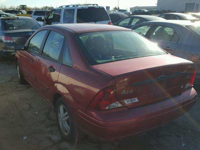 1FAFP34PX3W315667 - 2003 FORD FOCUS SE BURGUNDY photo 3