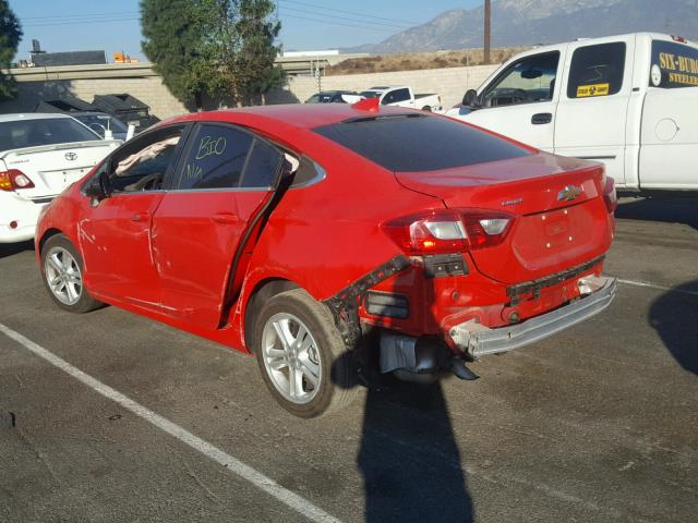 1G1BE5SM4H7189822 - 2017 CHEVROLET CRUZE LT RED photo 3