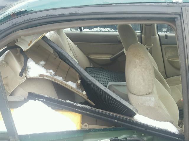 2HGES26791H596885 - 2001 HONDA CIVIC EX მწვანე ფოტო 6