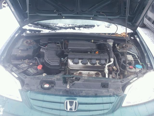 2HGES26791H596885 - 2001 HONDA CIVIC EX GREEN photo 7