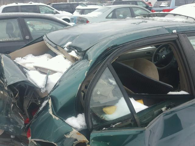 2HGES26791H596885 - 2001 HONDA CIVIC EX მწვანე ფოტო 9