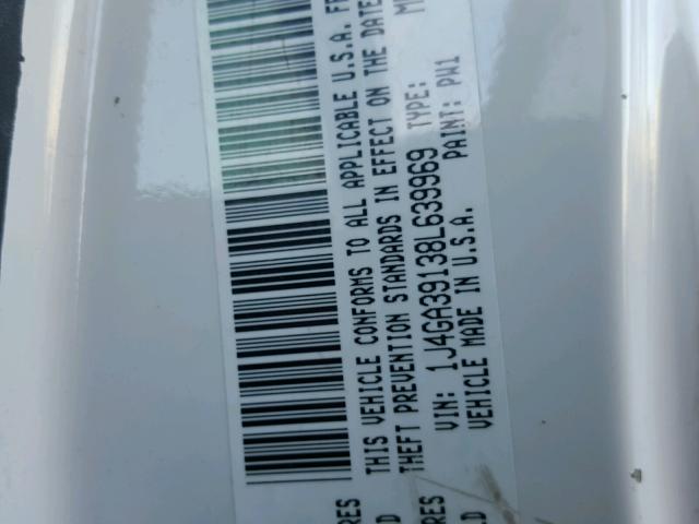 1J4GA39138L639969 - 2008 JEEP WRANGLER U TWO TONE photo 10