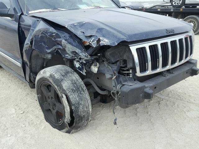 1J4HS58N75C676357 - 2005 JEEP GRAND CHER BLUE photo 9