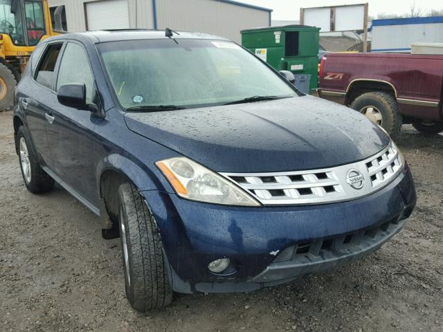 JN8AZ08W94W300520 - 2004 NISSAN MURANO SL BLUE photo 1