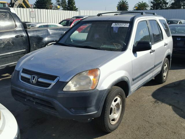 JHLRD78474C008597 - 2004 HONDA CR-V LX SILVER photo 2