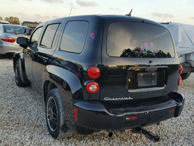 3GNCA13D68S695952 - 2008 CHEVROLET HHR LS BLACK photo 3