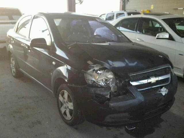 KL1TD56697B169532 - 2007 CHEVROLET AVEO BASE BLACK photo 1