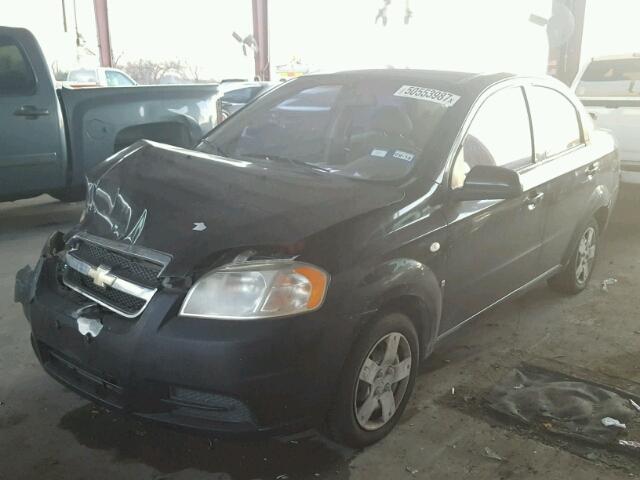 KL1TD56697B169532 - 2007 CHEVROLET AVEO BASE BLACK photo 2