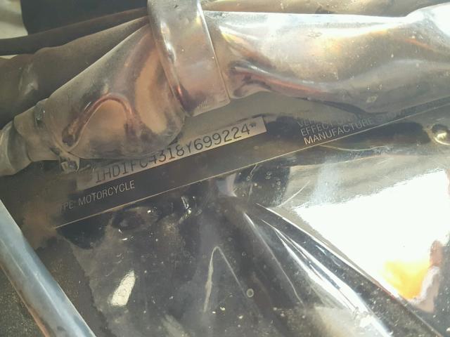 1HD1FC4318Y699224 - 2008 HARLEY-DAVIDSON FLHTCUI 勃艮第红 照片 10