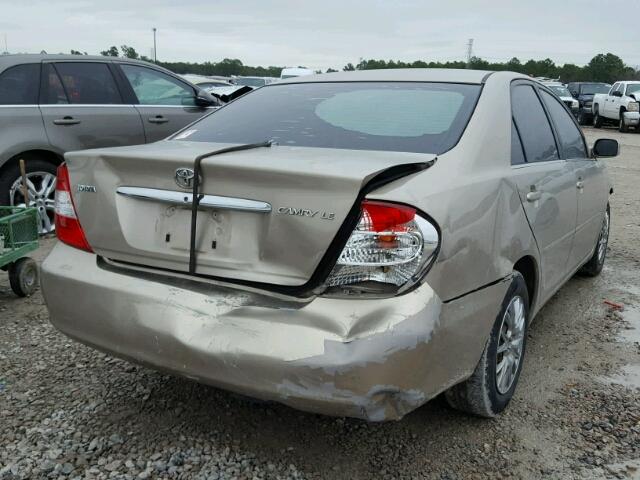 JTDBE32K120030279 - 2002 TOYOTA CAMRY LE ბეჟი ფოტო 4