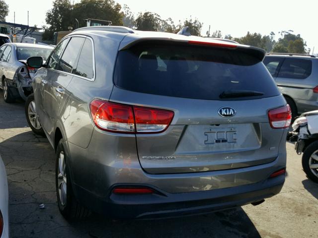 5XYPGDA35GG059396 - 2016 KIA SORENTO LX SILVER photo 3